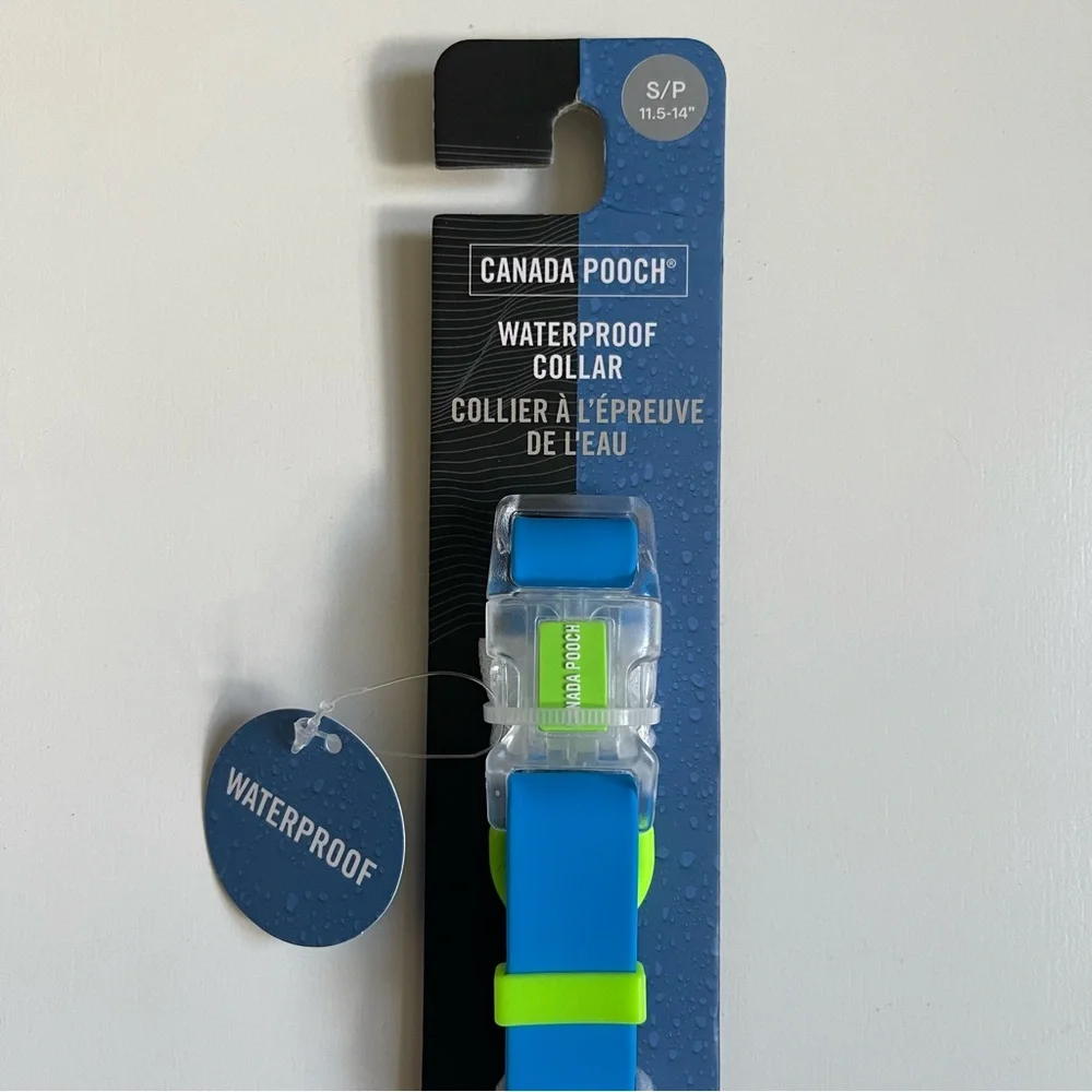 Canada Pooch Waterproof Dog Collar - Blue - S